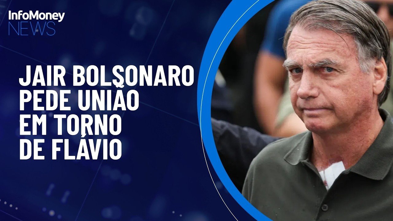 Jair Bolsonaro pede união em torno da candidatura de Flávio | InfoMoney News