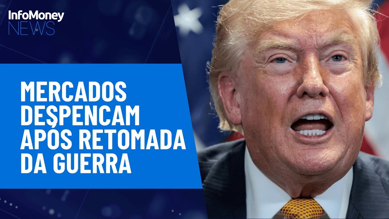 Mercados: Bolsas despencam após retomada da guerra | InfoMoney News