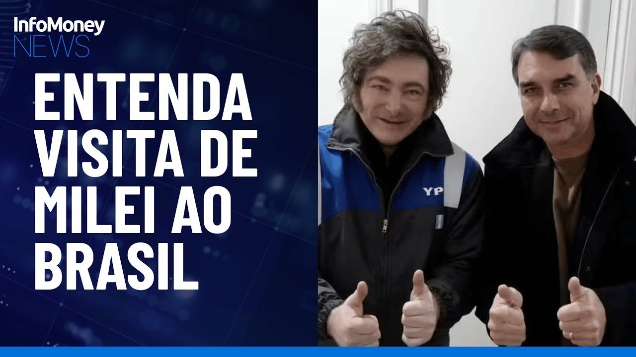 Milei vem ao Brasil para tentar impulsionar candidatura de Flávio | InfoMoney News