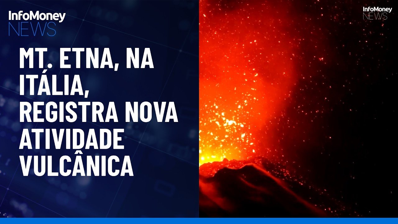 Monte Etna, na Itália, registra nova atividade vulcânica