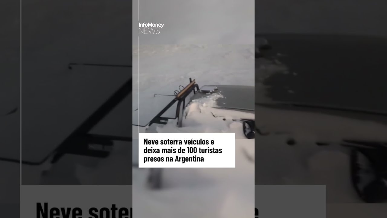 Neve soterra veículos e deixa mais de 100 turistas presos na Argentina | InfoMoney News