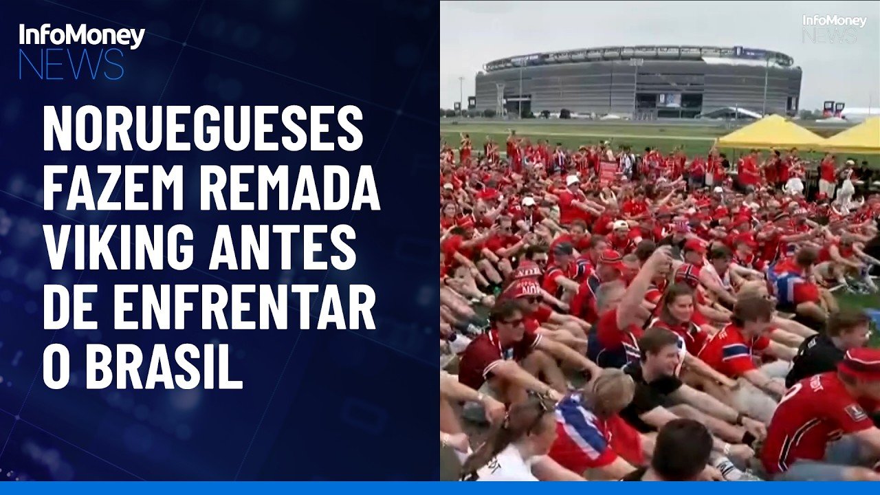 Noruegueses fazem remada viking antes de enfrentar o Brasil