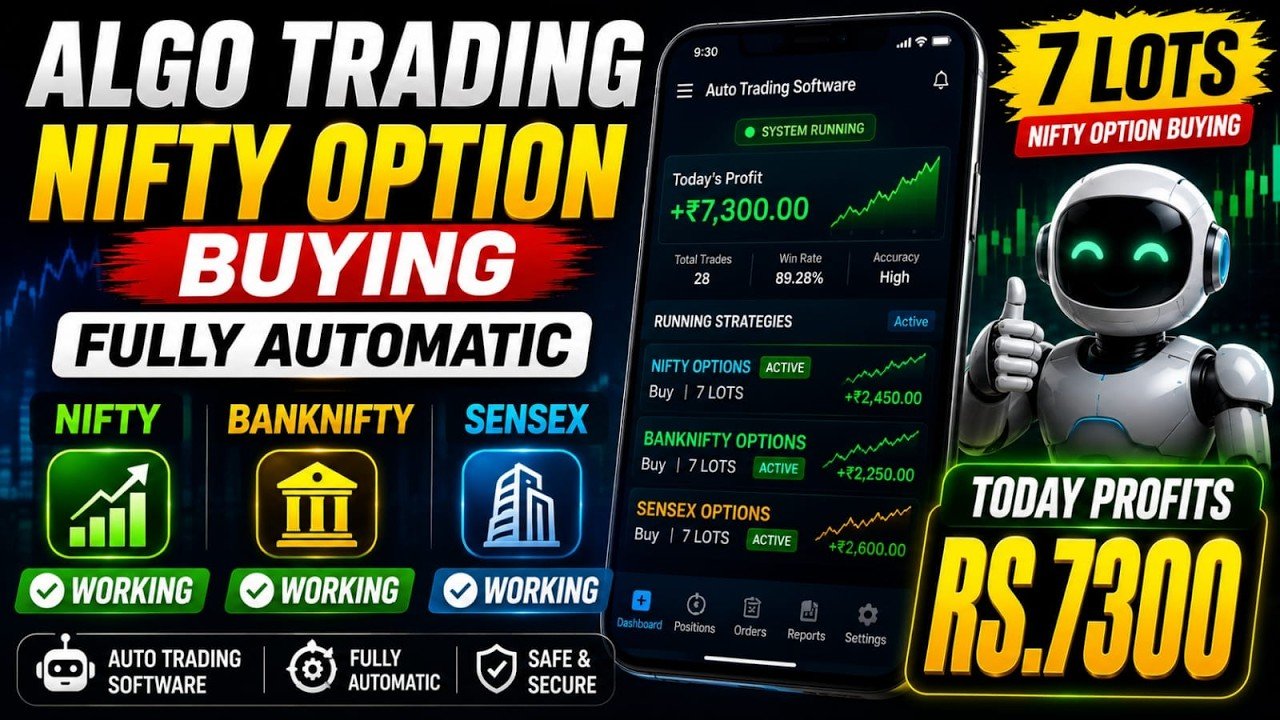 ROBO TRADING NIFTY OPTION 06 JULY 26 .7 LOT TODAY PROFIT.Rs.7300
