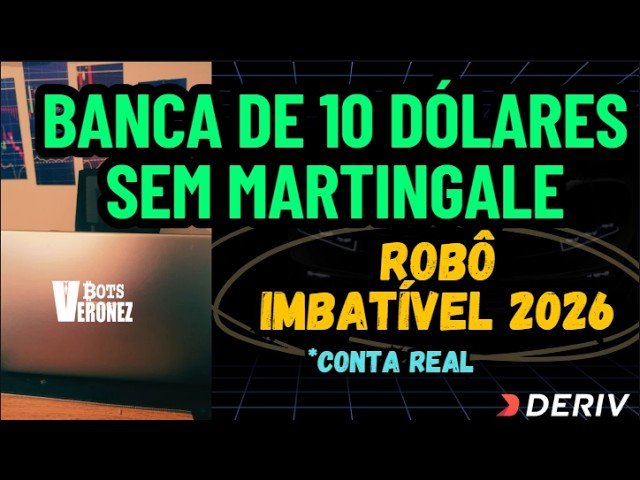 UMA CONTA DE APENAS 10 DÓLARES ! – Lucrando com Robô IMBATÍVEL 2026 – Sem Precisar de Martingale