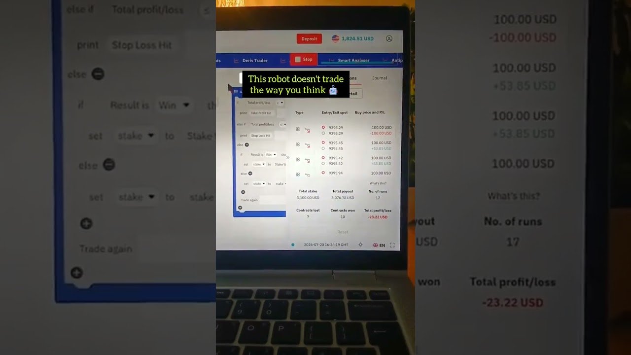Watch This Forex Robot Trade Live | Deriv Bot 🔥 #derivbot #forexrobot #deriv