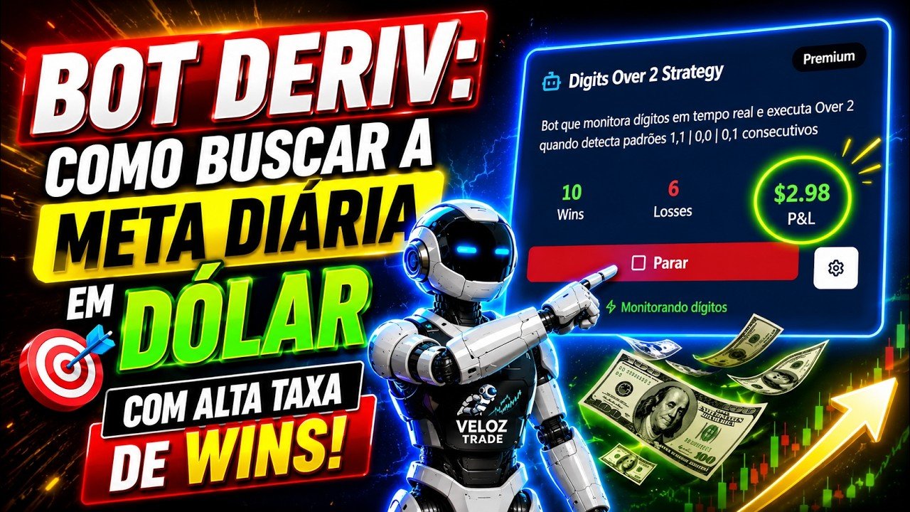 ✅ O BOT DERIV MAIS INTELIGENTE- VEJA IA BUSCANDO DÓLAR NO AUTOMÁTICO{bot digitos deriv}