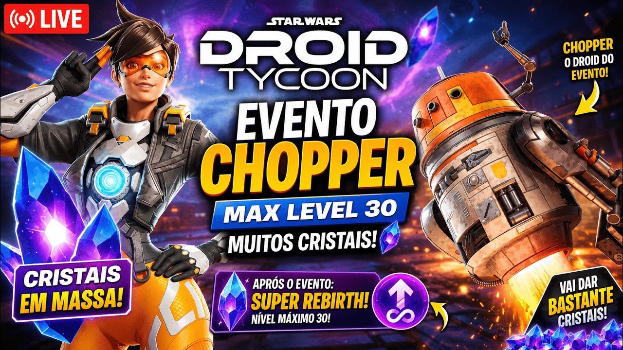 🔄 SUPER REBIRTH  Onde Investir os Cristais Pós evento! Droid Tycoon Fortnite
