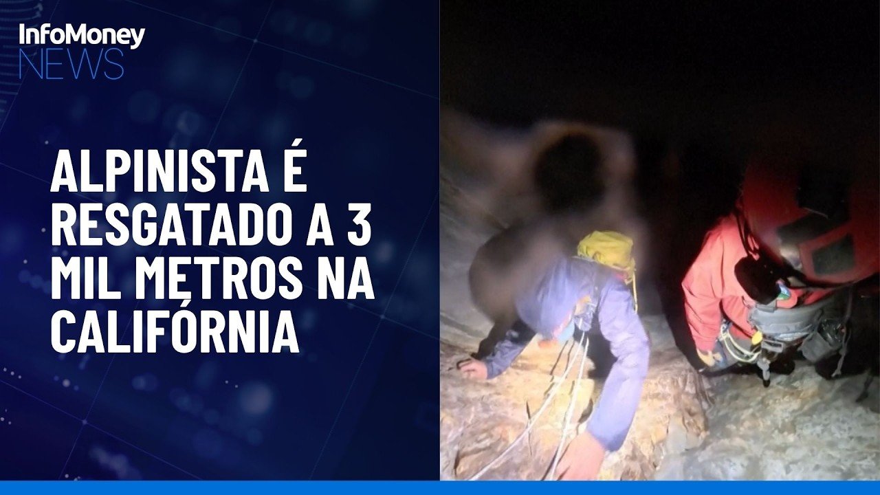 Alpinista é resgatado após ficar preso a 3.000 metros de altitude na Califórnia | InfoMoney News