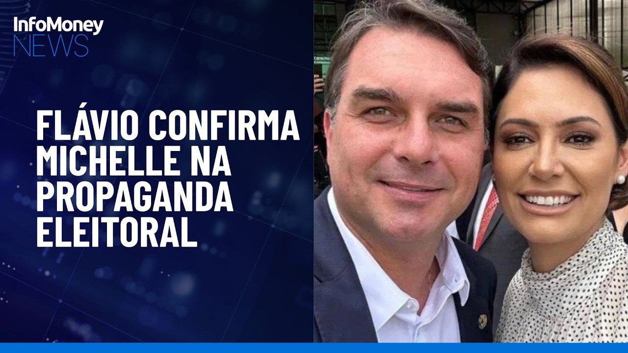 Após crise, Flávio diz que Michelle estará na propaganda eleitoral | InfoMoney News