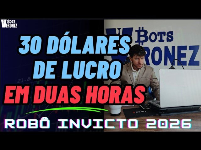 APRENDA A LUCRAR 30 DÓLARES DE FORMA AUTOMÁTICA ! – Robô INVICTO 2026 Lucro Na conta real Deriv.com