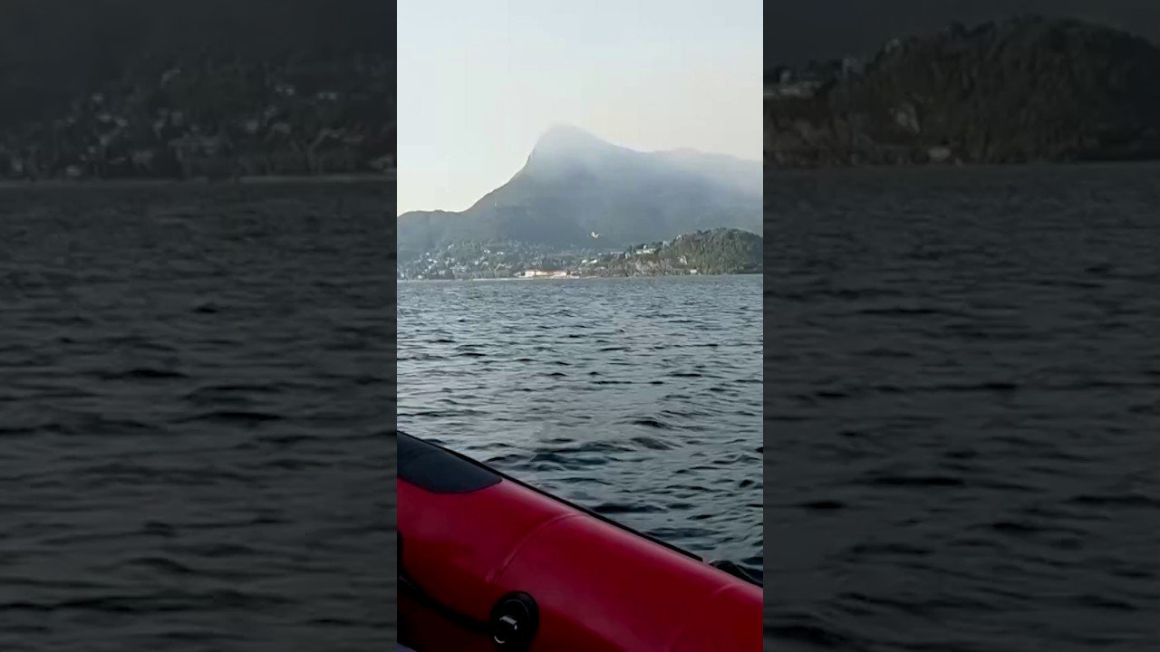 Bombeiros combatem incêndio em montanha perto do Lago de Como