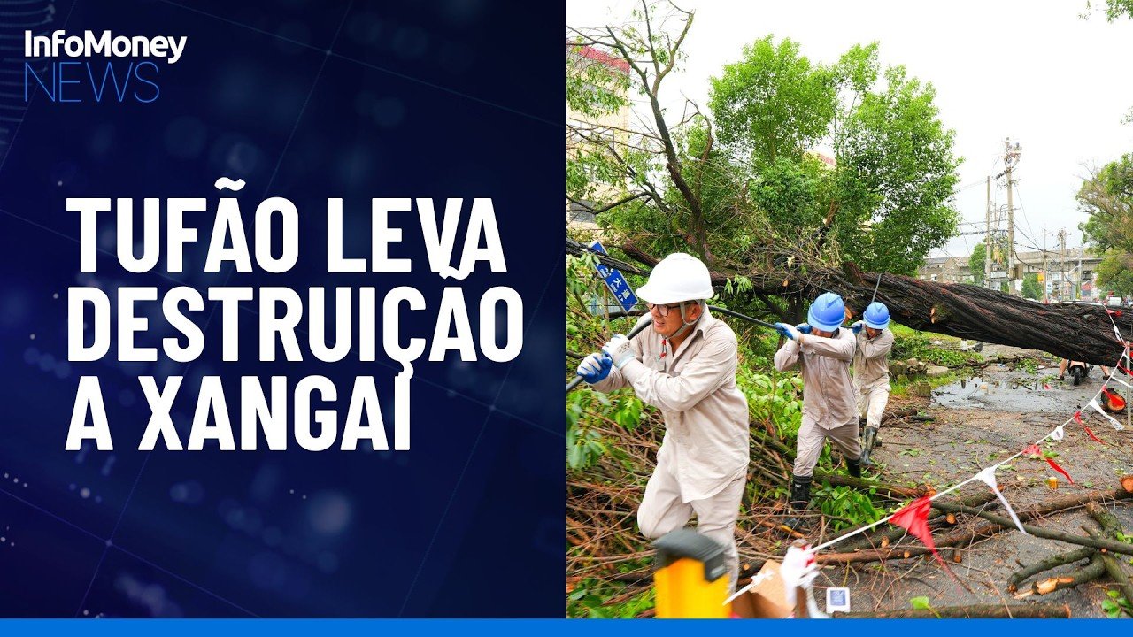 Caos e destruição: Mais de 900 voos são cancelados em Xangai | InfoMoney News