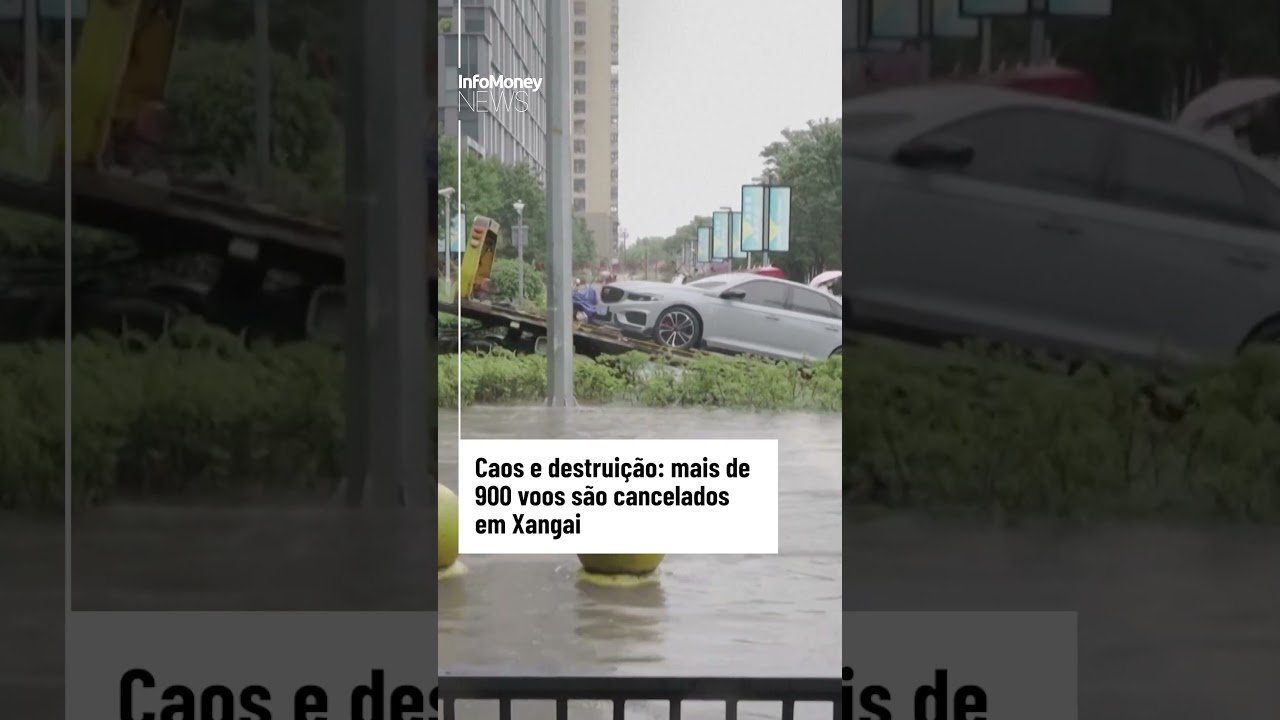 Caos e destruição: Mais de 900 voos são cancelados em Xangai | InfoMoney News