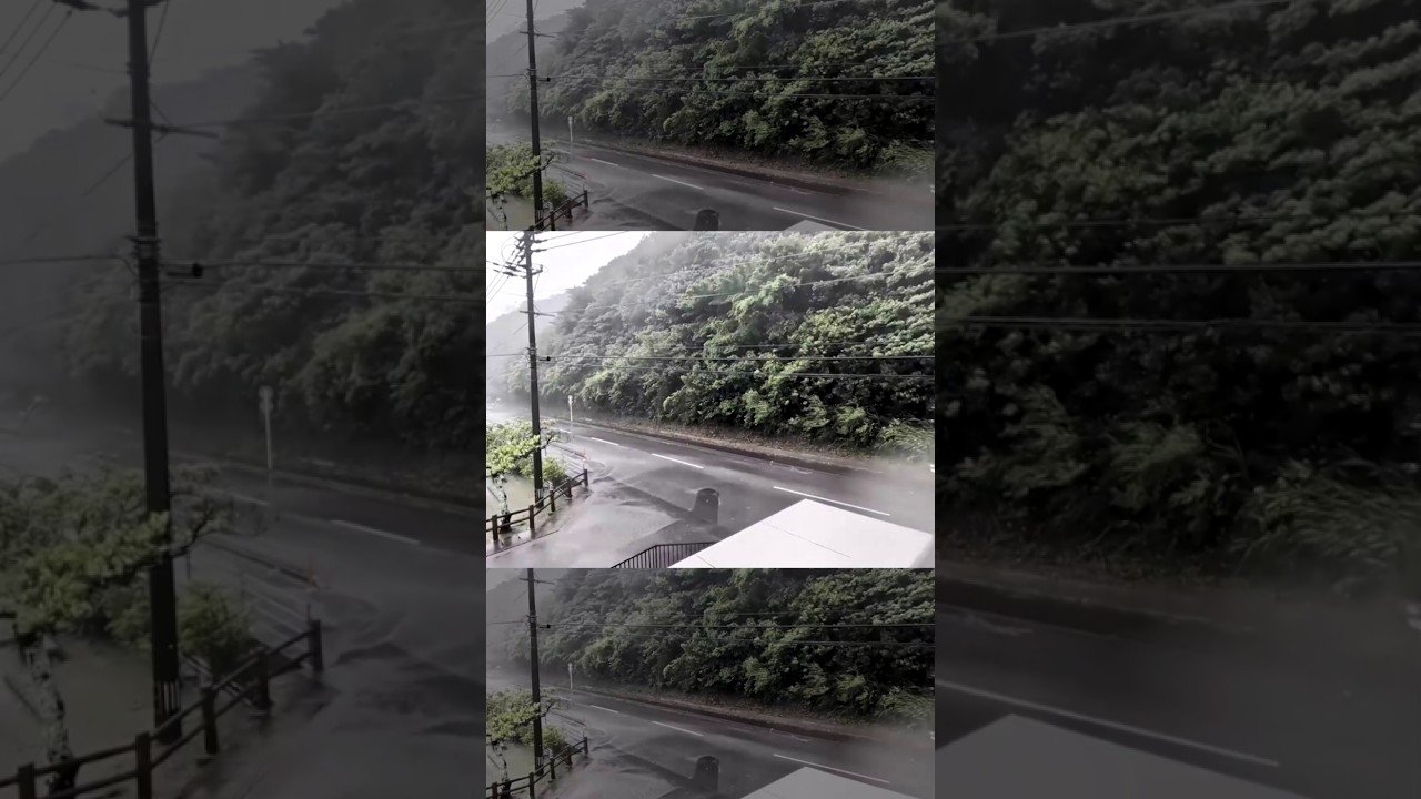 Chuva e ventos fortes atingem arquipélago de Amami com avanço do tufão Dolphin