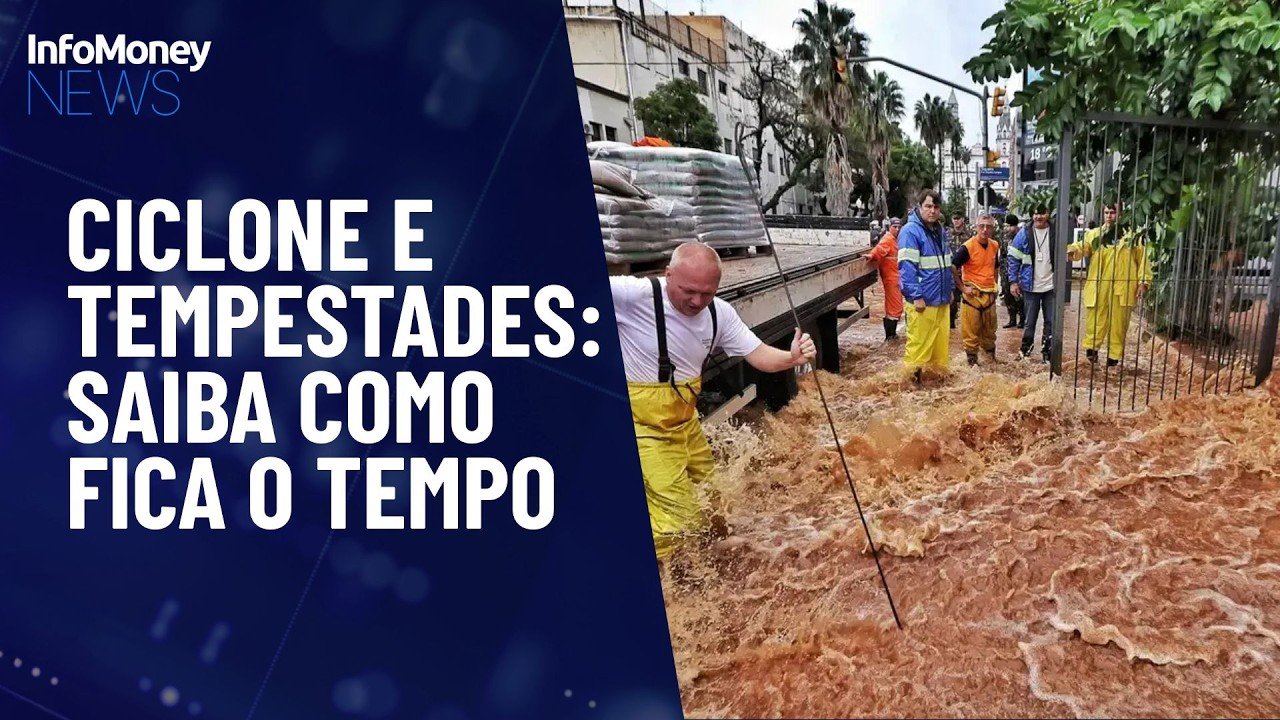 Ciclone e frente fria elevam risco de tempestades no Sul | InfoMoney News