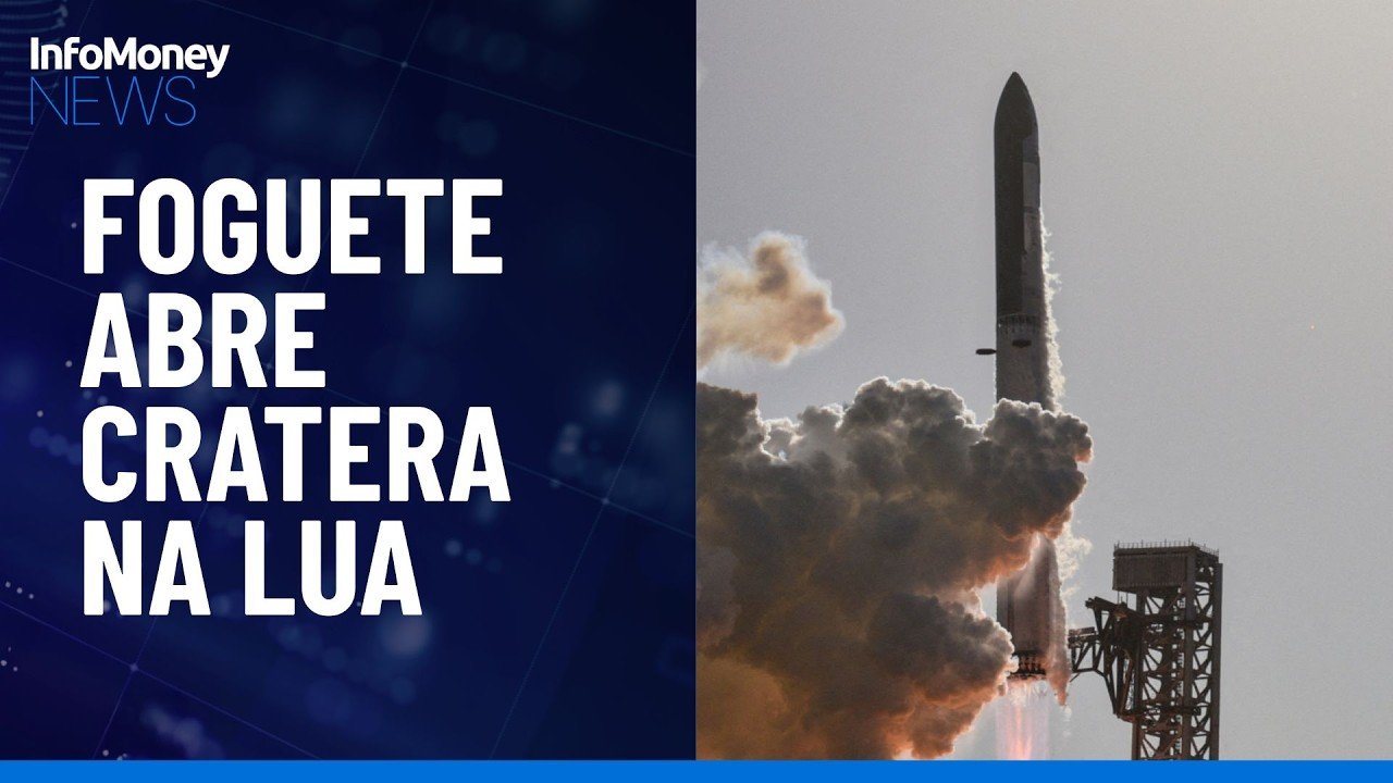 Foguete da SpaceX atinge a Lua e abre cratera de 18 metros | InfoMoney News