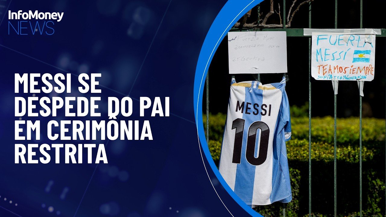 Messi compareceu ao funeral do pai neste domingo (9), em Rosário | InfoMoney News