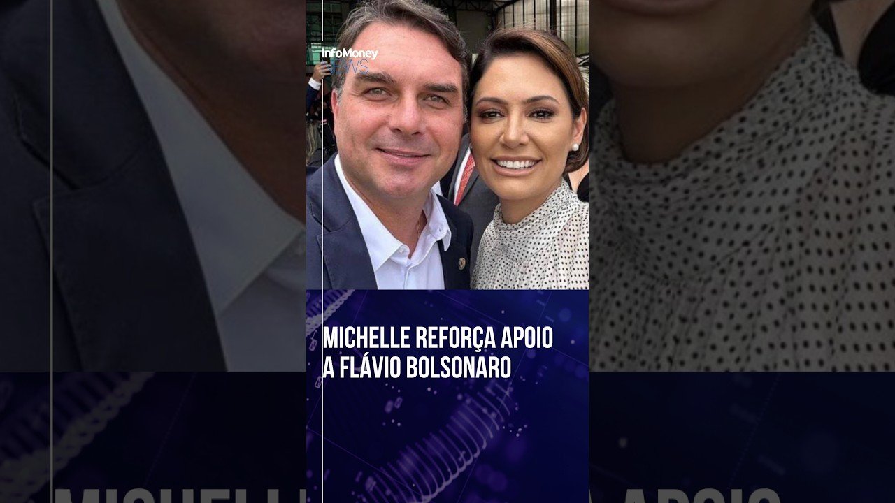 Michelle afirma que “caminhará” com Flávio Bolsonaro nas eleições | InfoMoney News