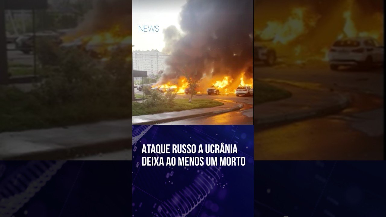 Mulher escapa por pouco de explosão durante ataque de drone russo a Kiev | InfoMoney News