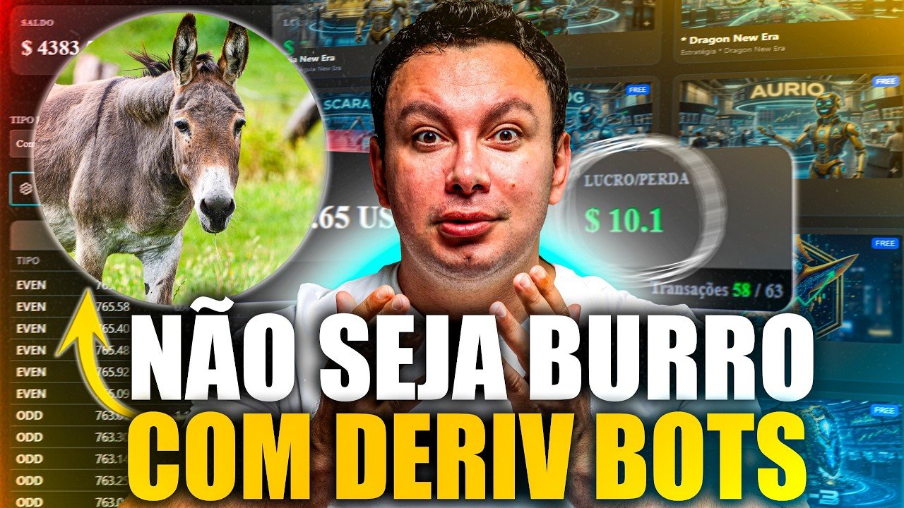 NÃO SEJA BURRO! ESSE ERRO NO DERIV BOT VAI TE QUEBRAR EM 2026