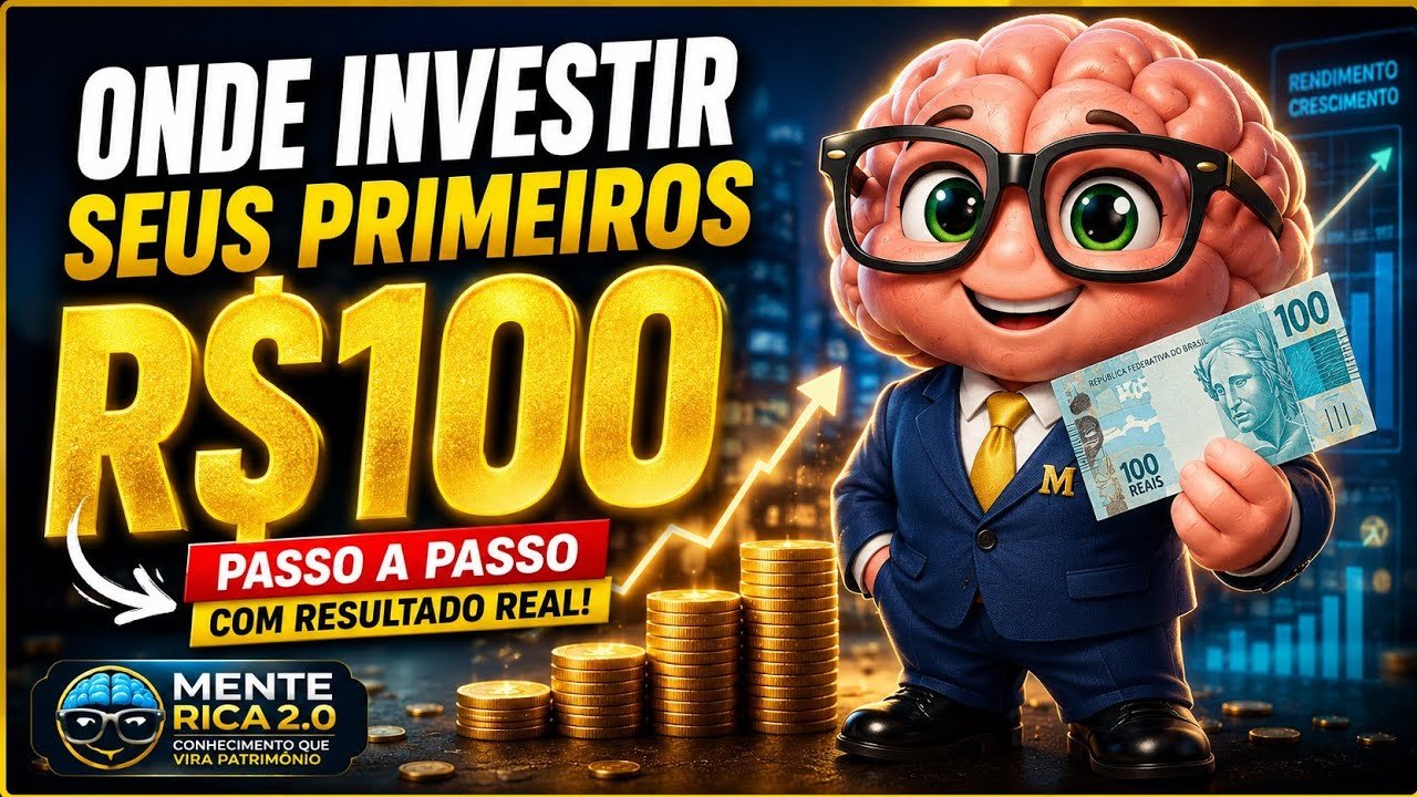 Onde Investir Seus Primeiros R$ 100? Passo a Passo + Simulação Real 💰