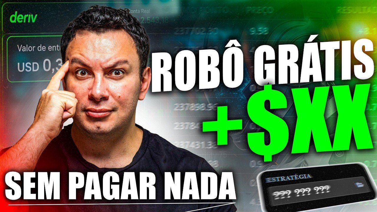 PEGUEI ESSE ROBÔ DE GRAÇA NA DERIV E TRANSFORMEI USD 0,40 EM +$XX — VEJA COMO