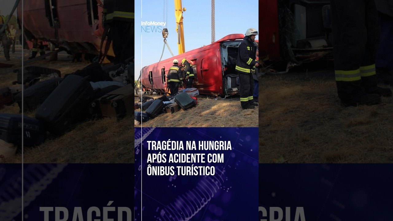 Pelo menos 12 morrem e 10 ficam feridos após ônibus turístico tombar na Hungria | InfoMoney News