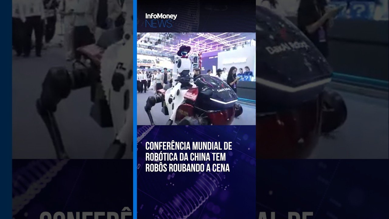 Robô humanoide montado em cavalo robótico rouba a cena em feira na China | InfoMoney News