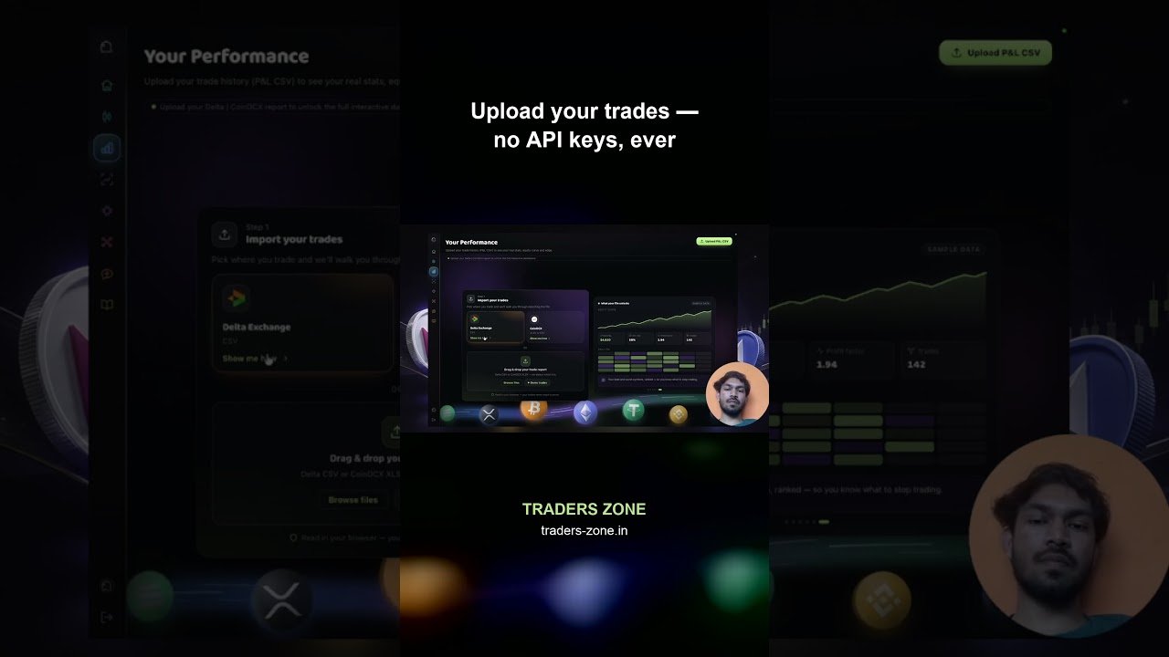Upload your trades — no API keys, ever #cryptotrading #daytrading #trading
