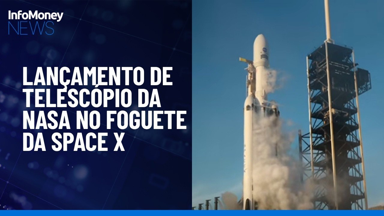 Veja lançamento de foguete da SpaceX que levou telescópio da Nasa ao espaço | InfoMoney News