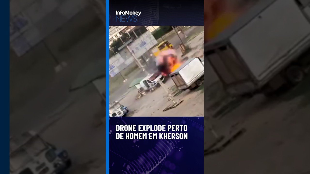 VÍDEO: Ucraniano é aparentemente perseguido por drone que explode ao seu lado | InfoMoney News