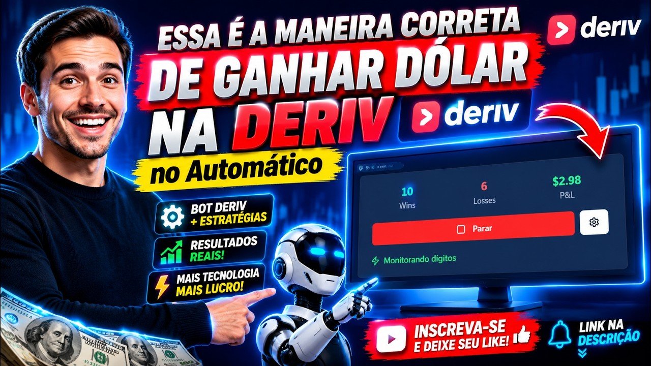 ✅ ESSE É O JEITO MAIS RÁPIDO DE GANHAR DÓLAR in DERIV NO AUTOMÁTICO- veloz Trade