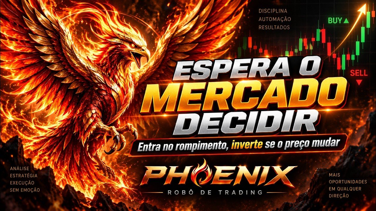 🔥 Robô Phoenix: Ele espera o mercado decidir… e MUDA DE LADO se o preço inverter 😳📈📉