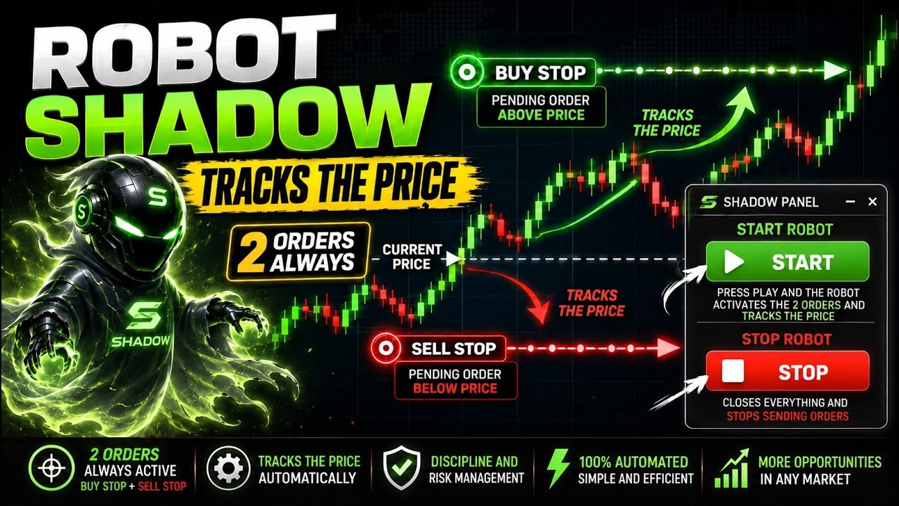 🤖 SHADOW ROBOT: It Tracks the Price and Always Keeps 2 Orders Active! 📈