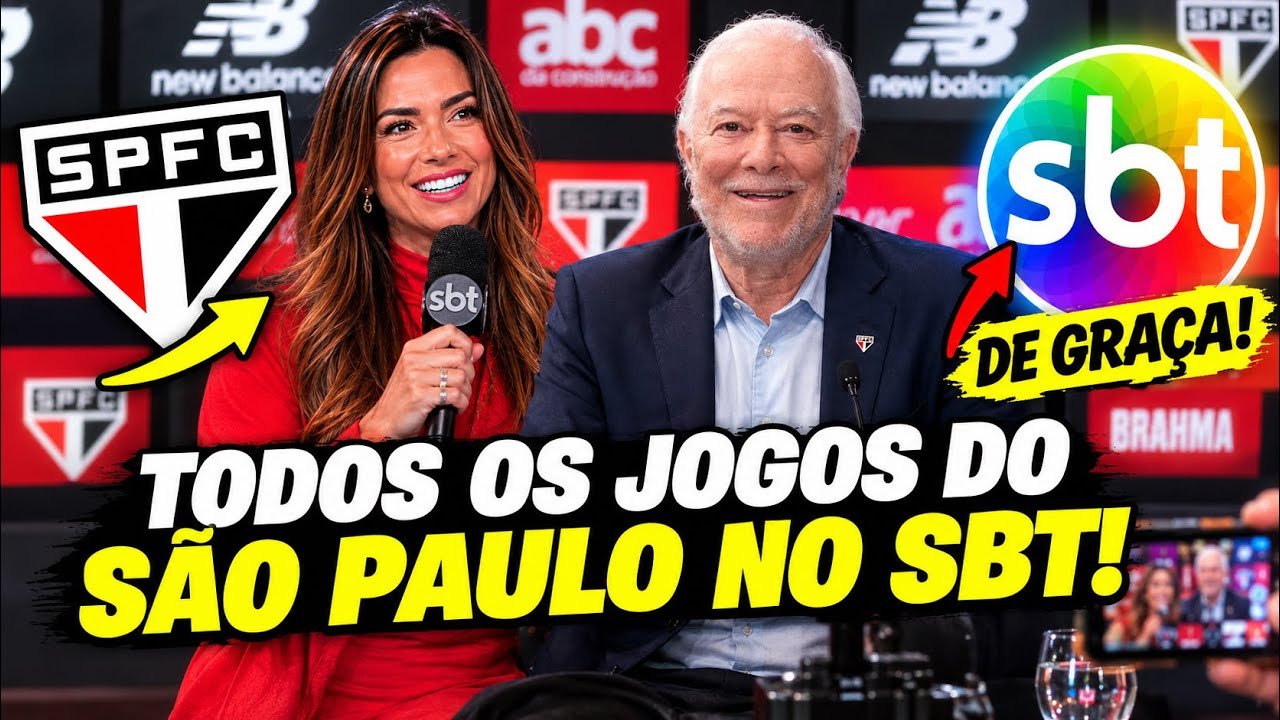 BOMBA! SBT FECHA ACORDO MILIONÁRIO COM SÃO PAULO E VAI TRANSMITIR OS JOGOS DO TRICOLOR!
