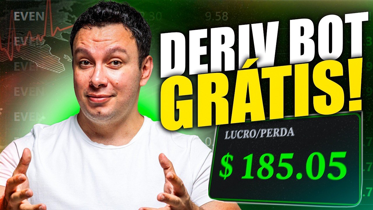 DERIV BOT GRÁTIS QUE FEZ $185 SEM PAGAR NADA (TESTEI AO VIVO)