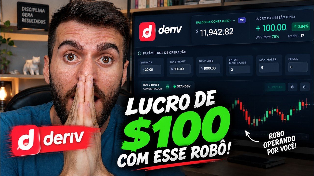 DERIV: ESTOU LUCRANDO MUITO COM ESSE ROBÔ NA DERIV