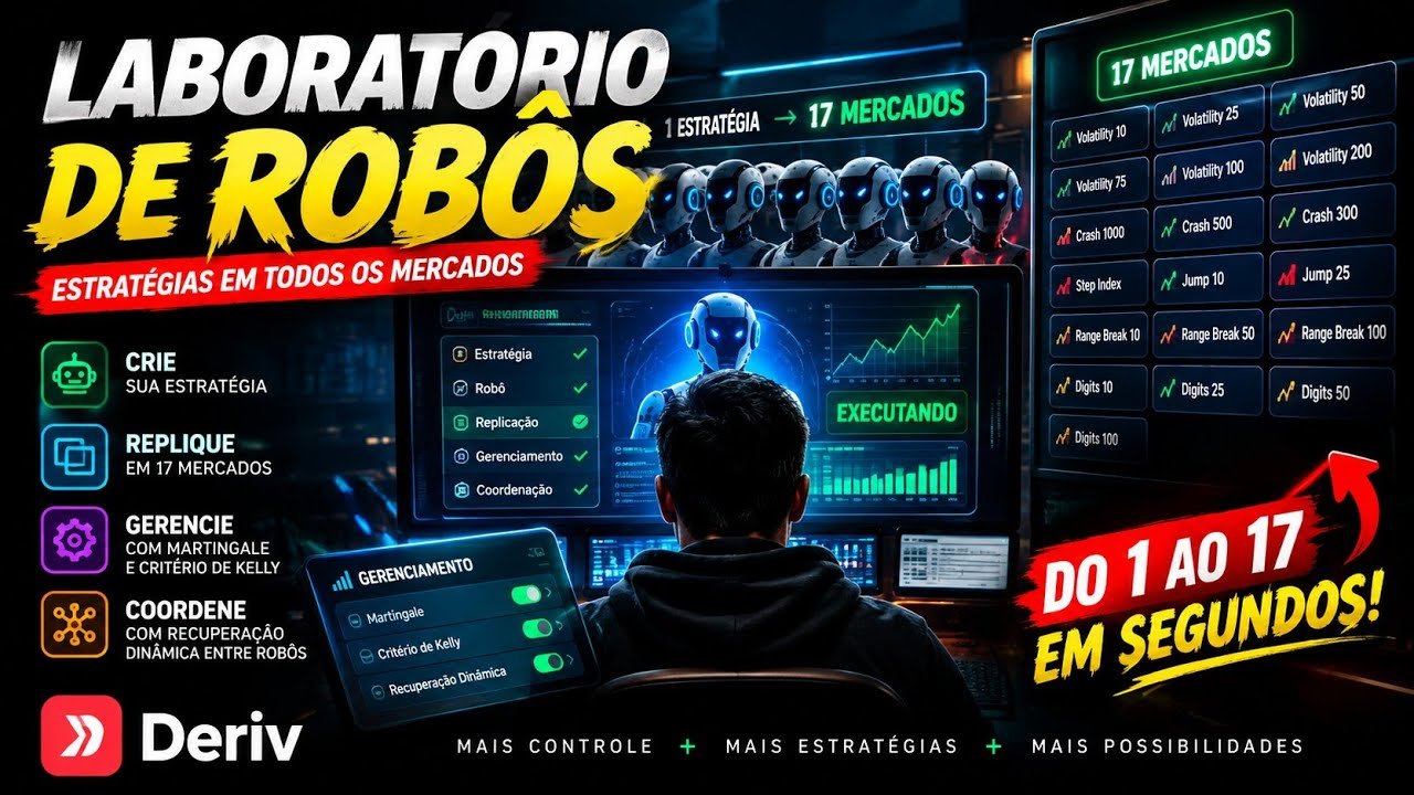 EU CONSTRUÍ UM LABORATÓRIO DE ROBÔS PARA 17 MERCADOS SINTÉTICOS