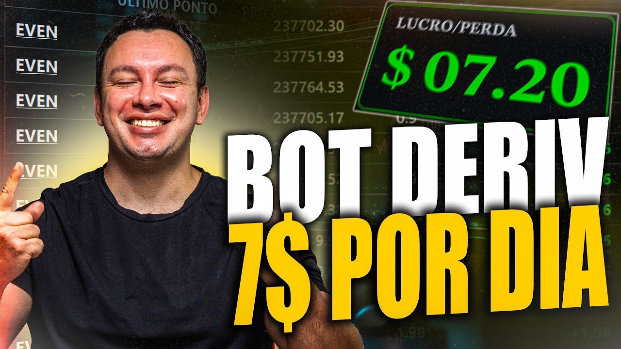 (Grátis) Bot Deriv Fazendo 7$ Por Dia SEM Parar (Estratégia Even/Odd Revelada)