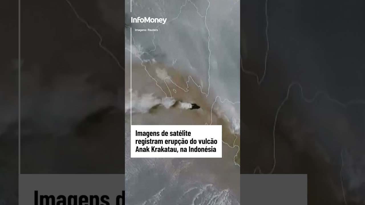 Imagens de satélite em *time-lapse* registram erupção do vulcão Anak Krakatau, na Indonésia