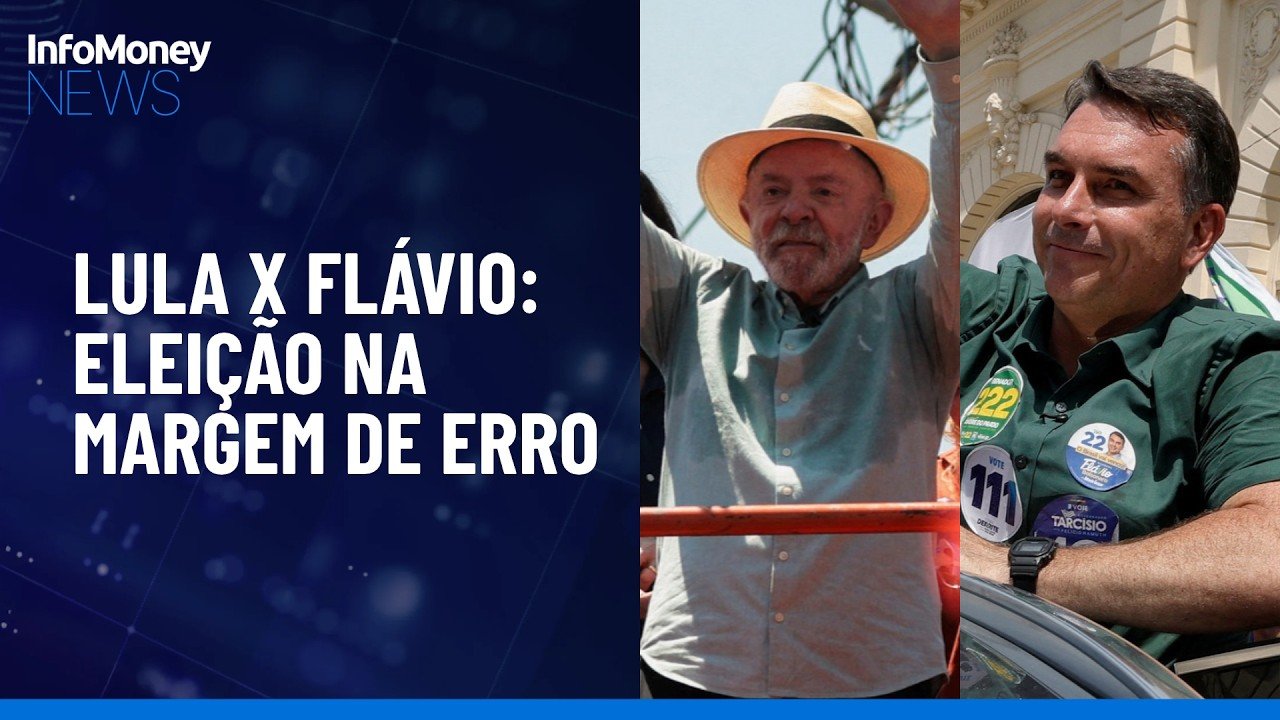 Meio/Ideia: Lula e Flávio ficam separados por 1 ponto no 1º turno | InfoMoney News