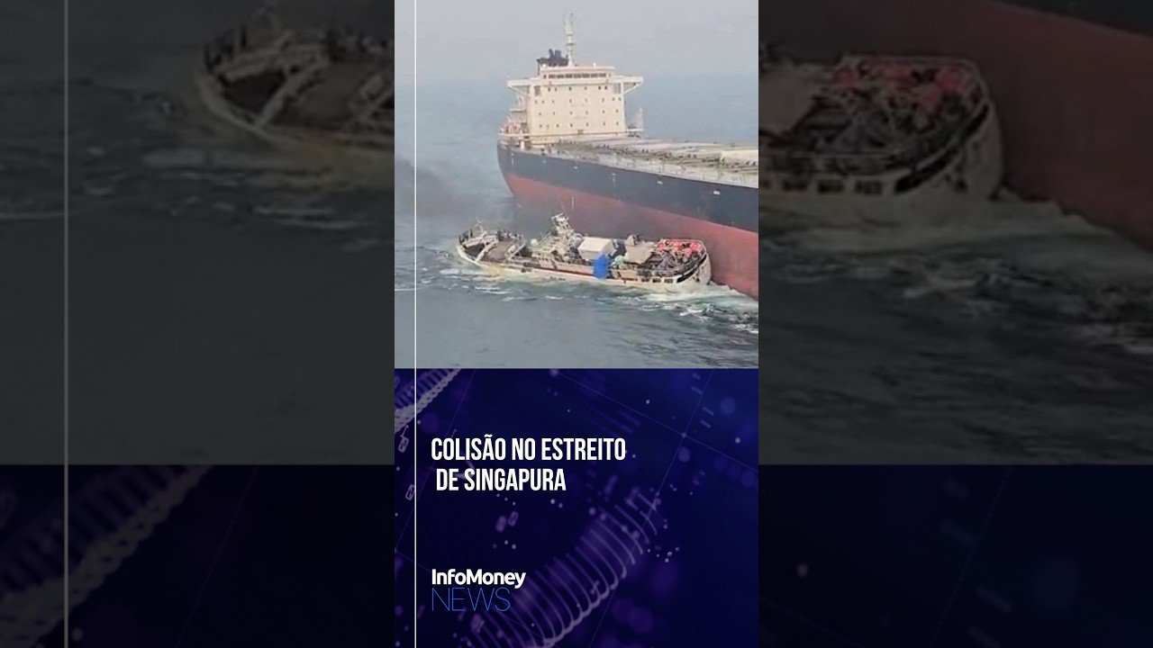 Navio de grande porte e barco de pesca chinês colidem no Estreito de Singapura | InfoMoney News
