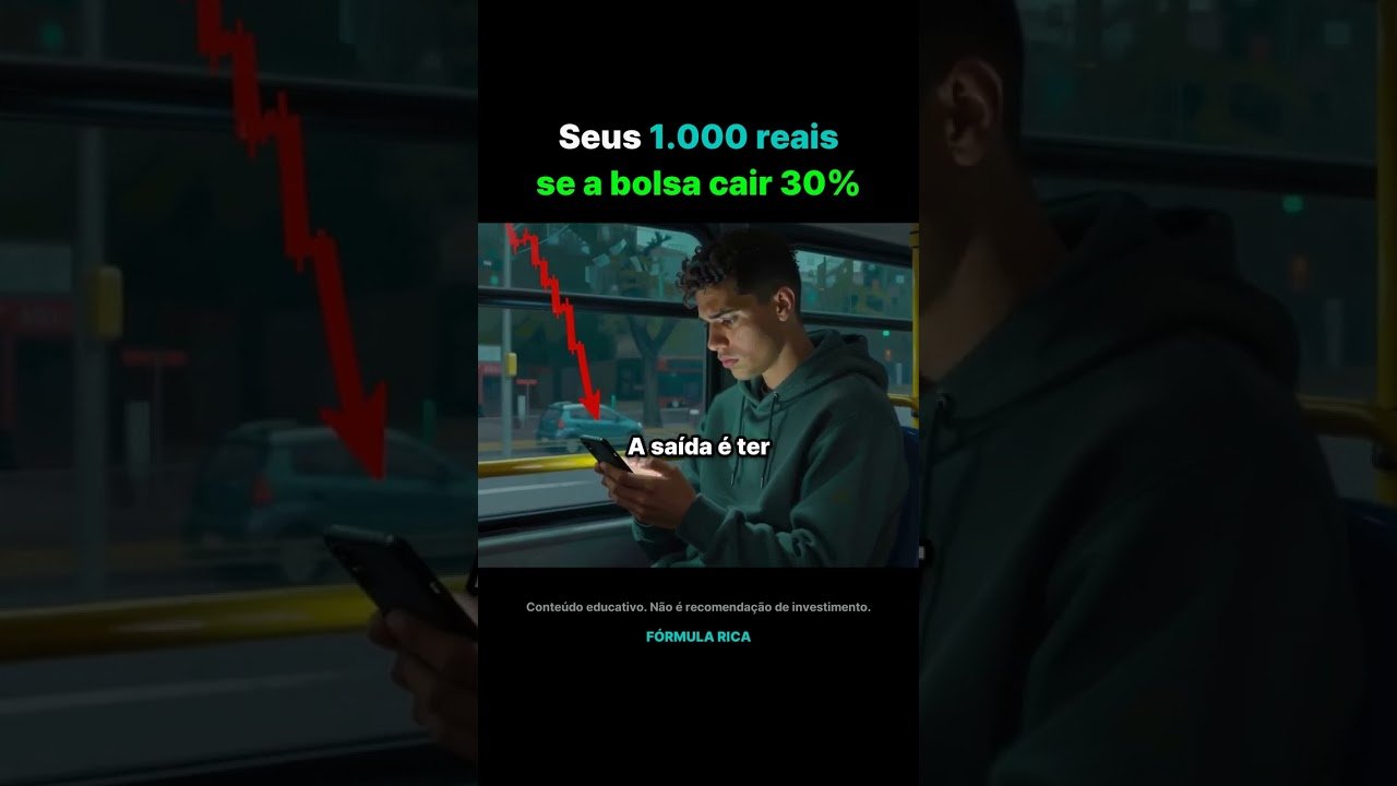 Onde investir 1000 reais se a bolsa cair 30%?