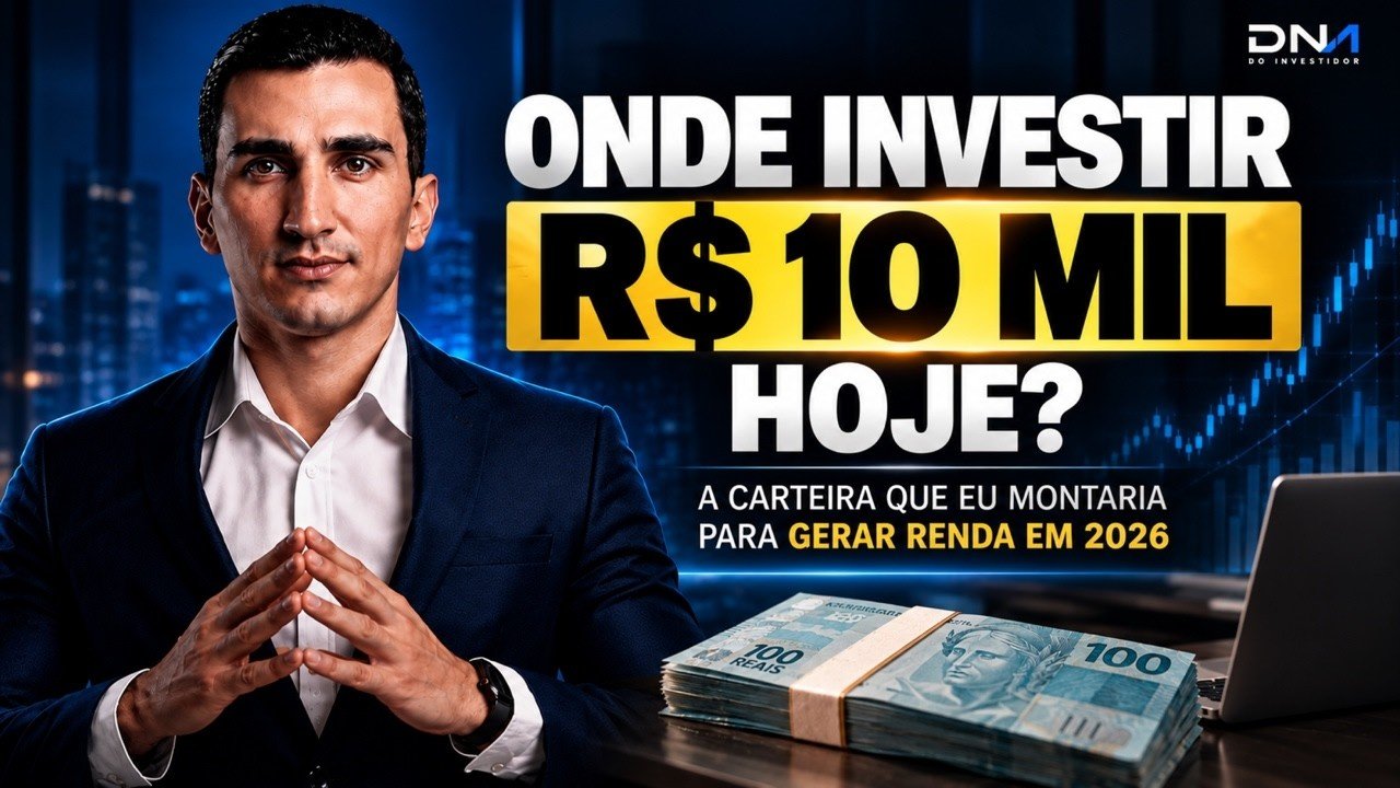 ONDE INVESTIR R$ 10 MIL HOJE? A carteira que eu montaria para gerar renda em 2026