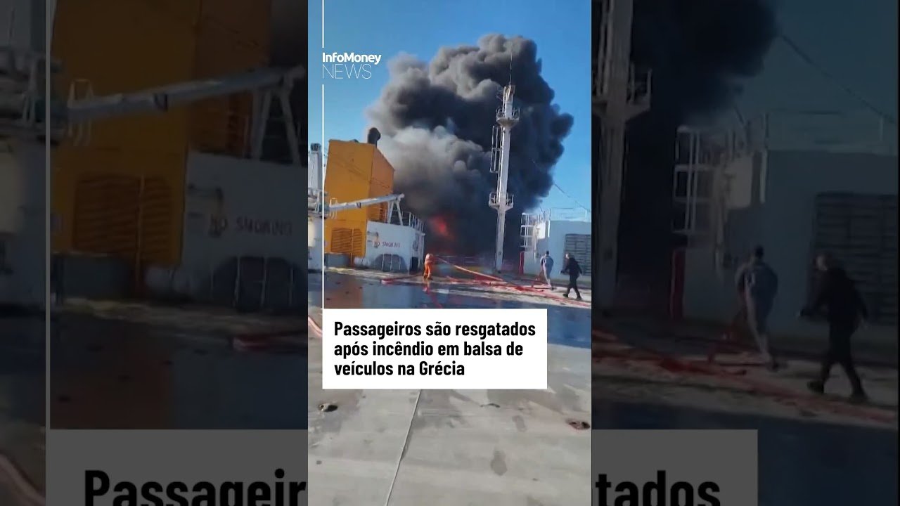 Passageiros são resgatados após incêndio em balsa de veículos na Grécia | InfoMoney News