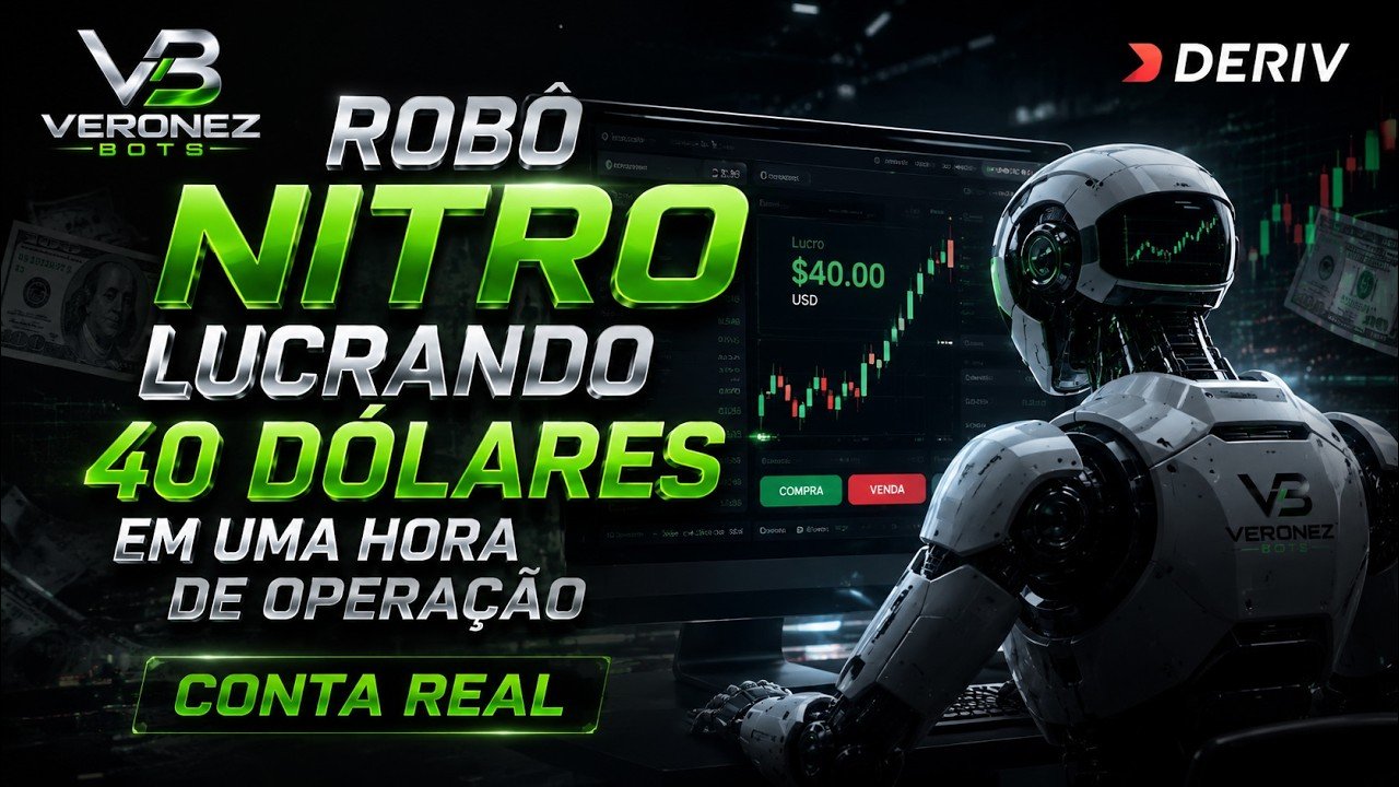 Robô NITRO Lucrando 40 Dólares na DERIV – Tudo Automático