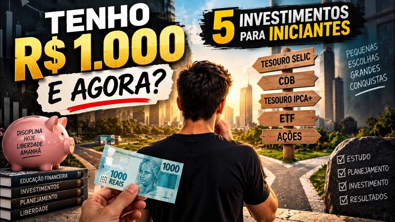 TENHO R$ 1.000. ONDE INVESTIR? 5 OPÇÕES PARA COMEÇAR