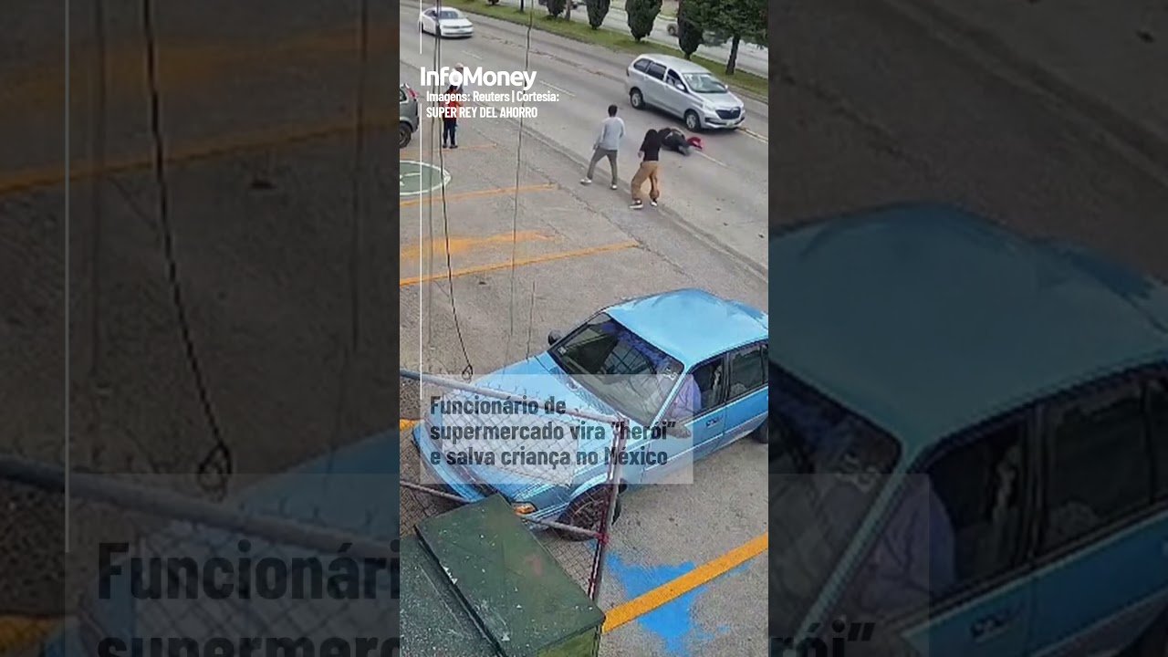 Tensão: Funcionário de supermercado salva criança em meio aos carros no México