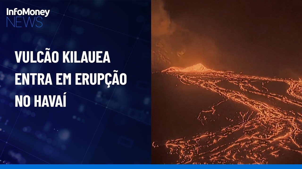 Vulcão Kilauea entra em erupção no Havaí e lança correntes de lava incandescente | InfoMoney News