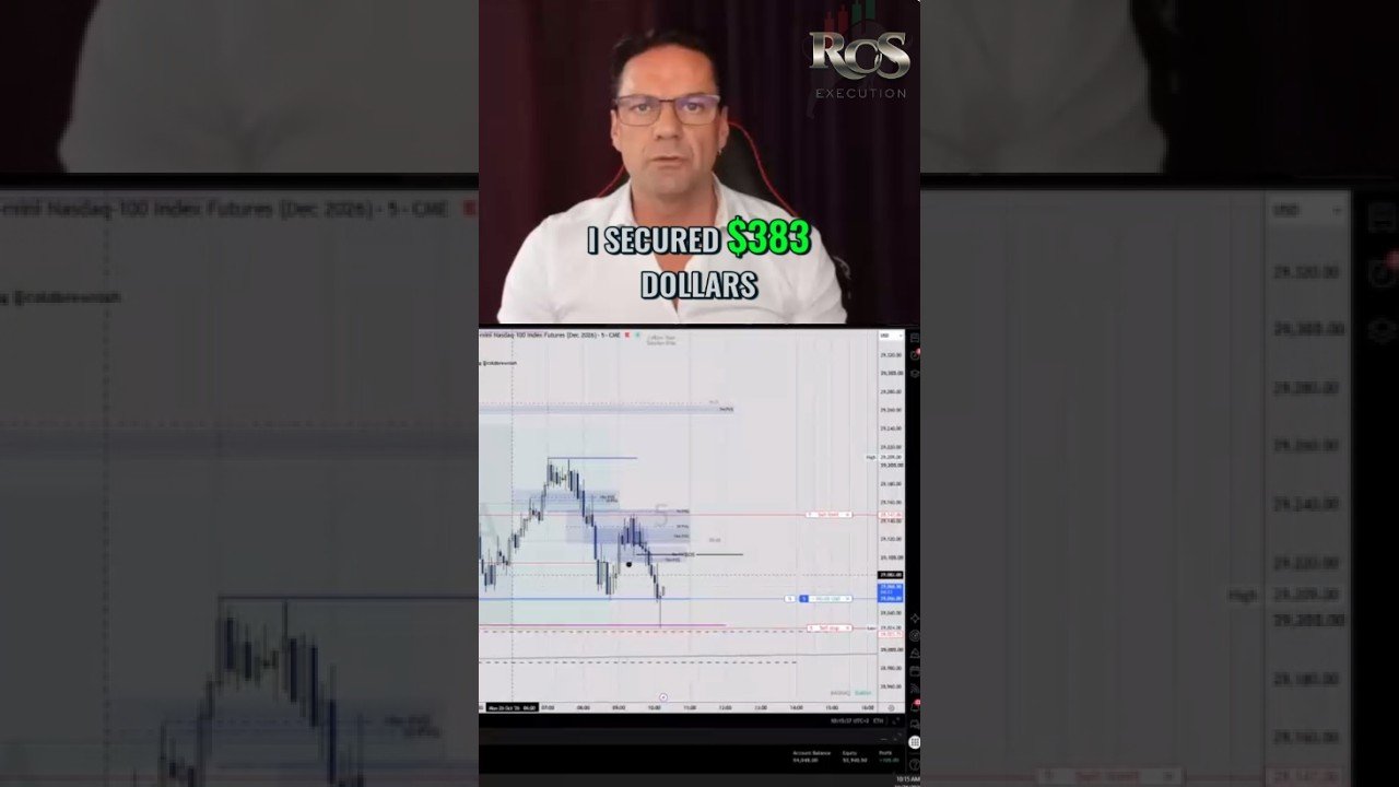 $383 Secured on a Funded Apex #nasdaq  #trading  #tradingstrategy  #daytrading